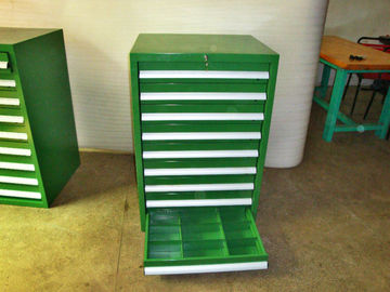 Промышленные комоды и шкафы инструмента с 3 до 15 ящиками, зелеными